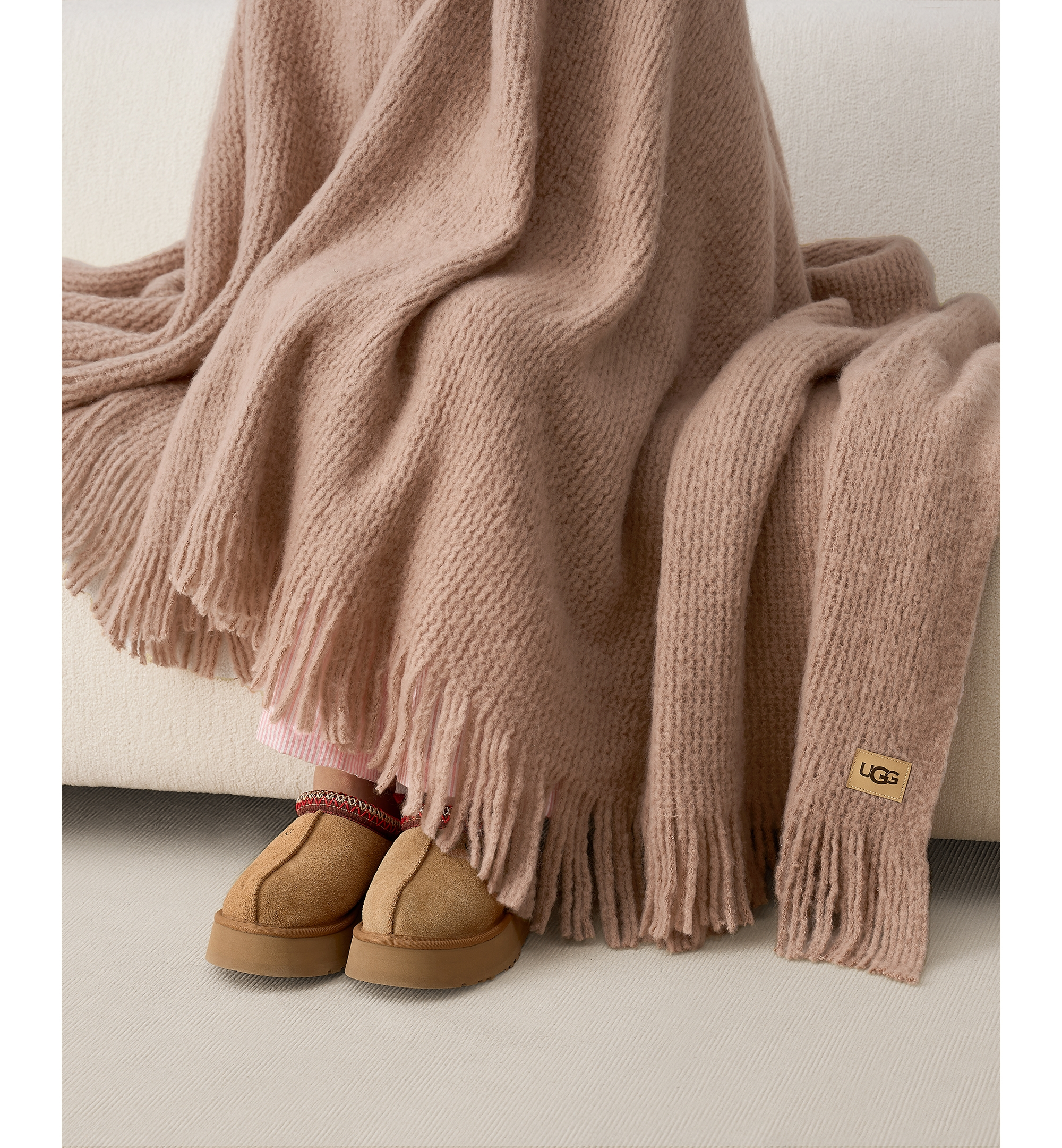 UGG® Margot Knit Throw, 50" x 70" - Sandalwood