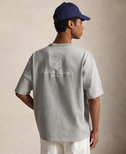 Polo Ralph Lauren Men's Jersey Graphic Relaxed-Fit T-Shirt - Andover Heather