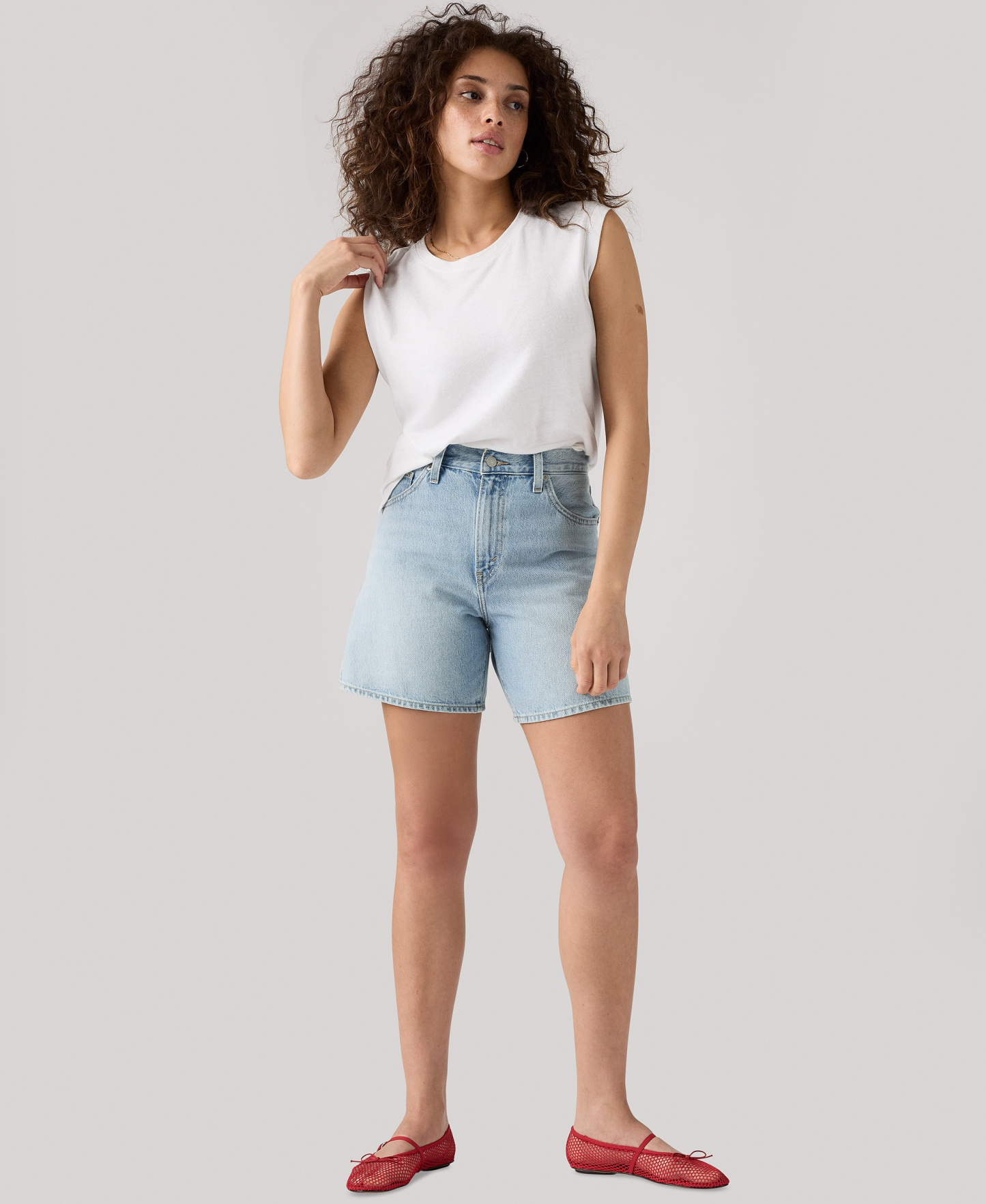 Levi's Premium Women's High-Rise Baggy Denim Shorts - Far And Wi