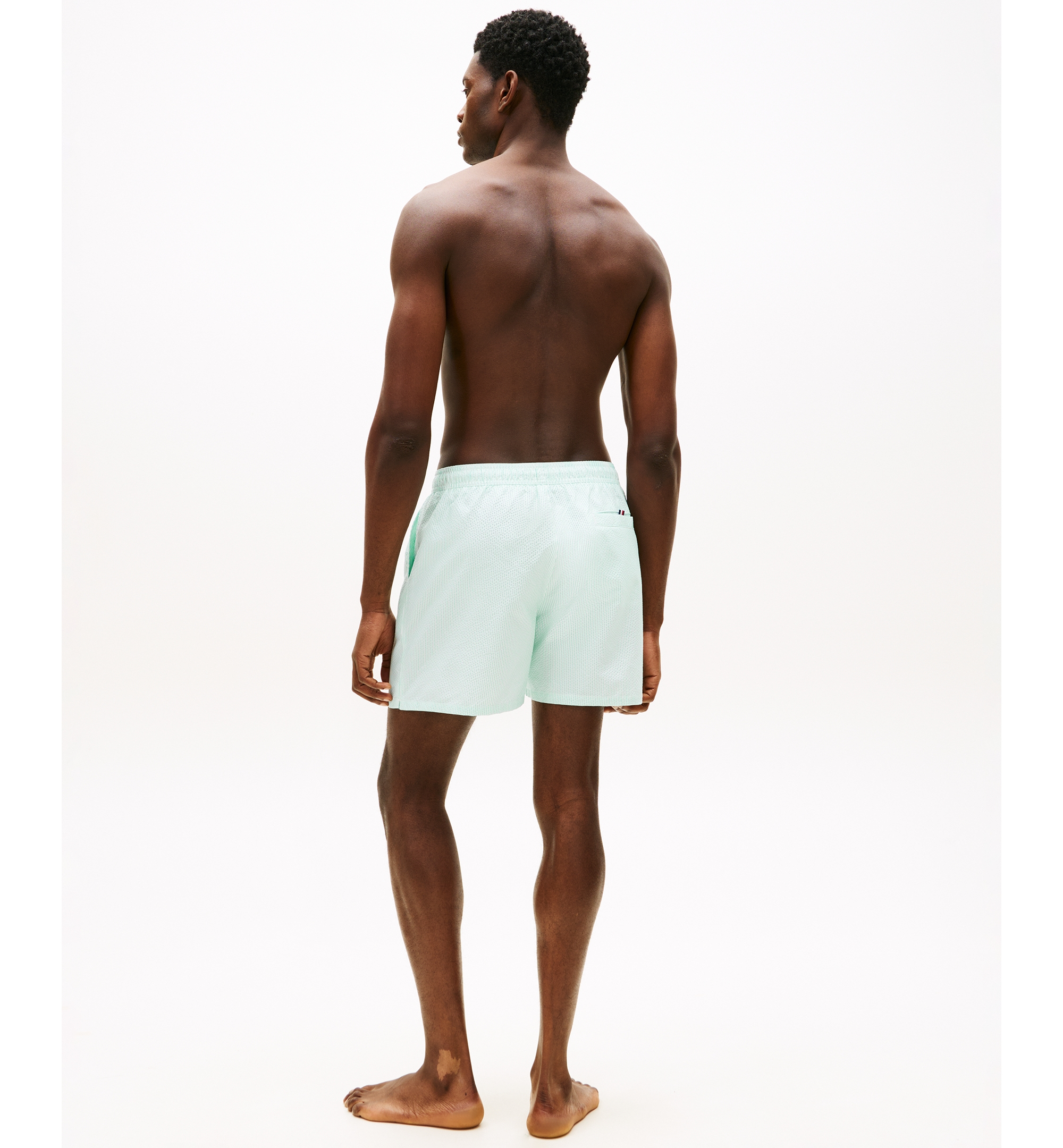 Tommy Hilfiger Men's Drawstring Zip Pocket Swim Trunks - Arctic Aqua