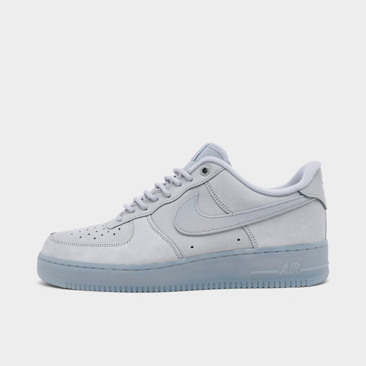 Men's Nithtke Air Force 1 '07 WB Casual Shoes - Wolf Grey/Black/Wolf Grey - Left shoe facing left. Outside of the shoe.