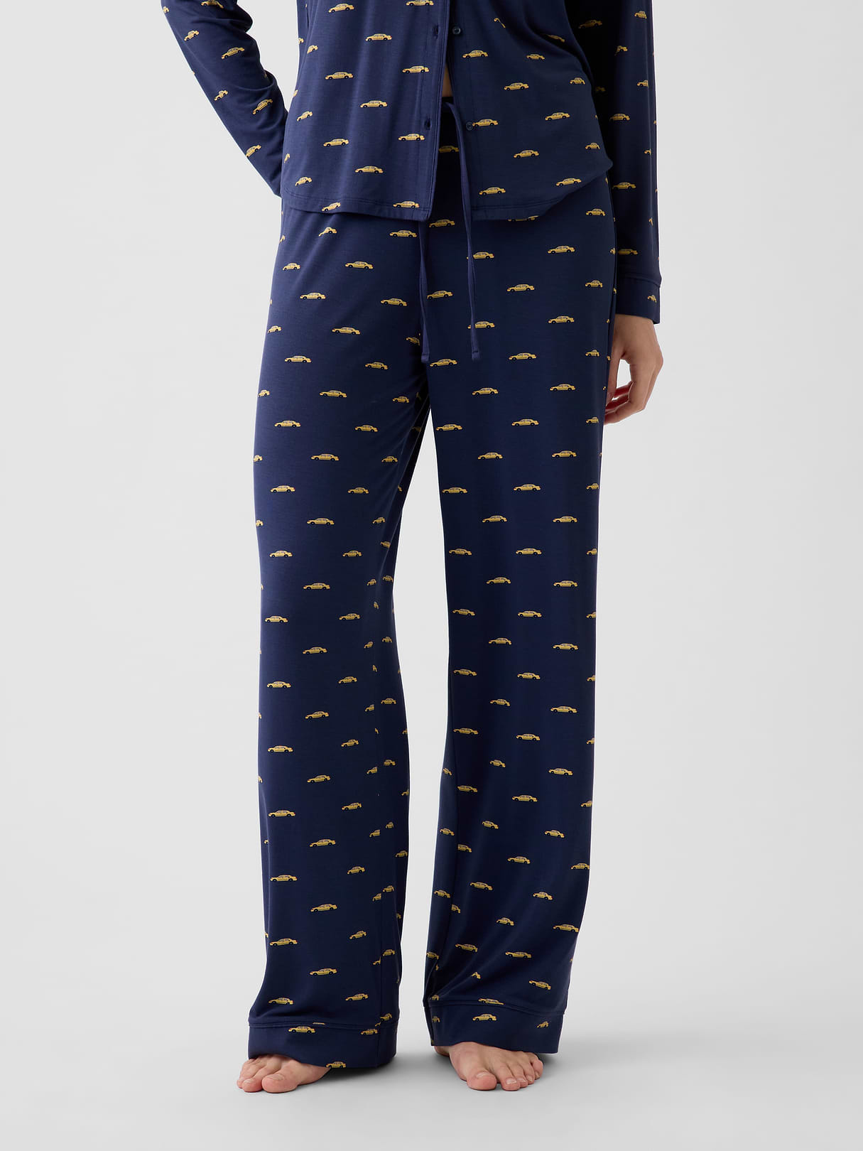 SoftMade Modal PJ Pants - Blue taxi print