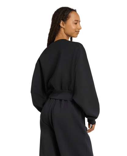 adidas Women's Soft Lux Relaxed Crewneck Sweatshirt - Black