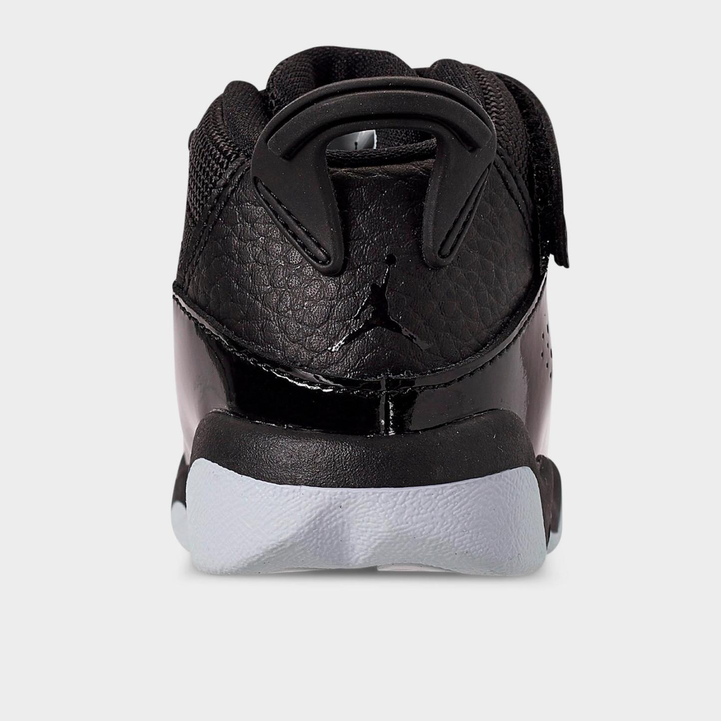 Kids' Toddler Air Jordan 6 Rings Basketball Shoes - Black/White - view 4