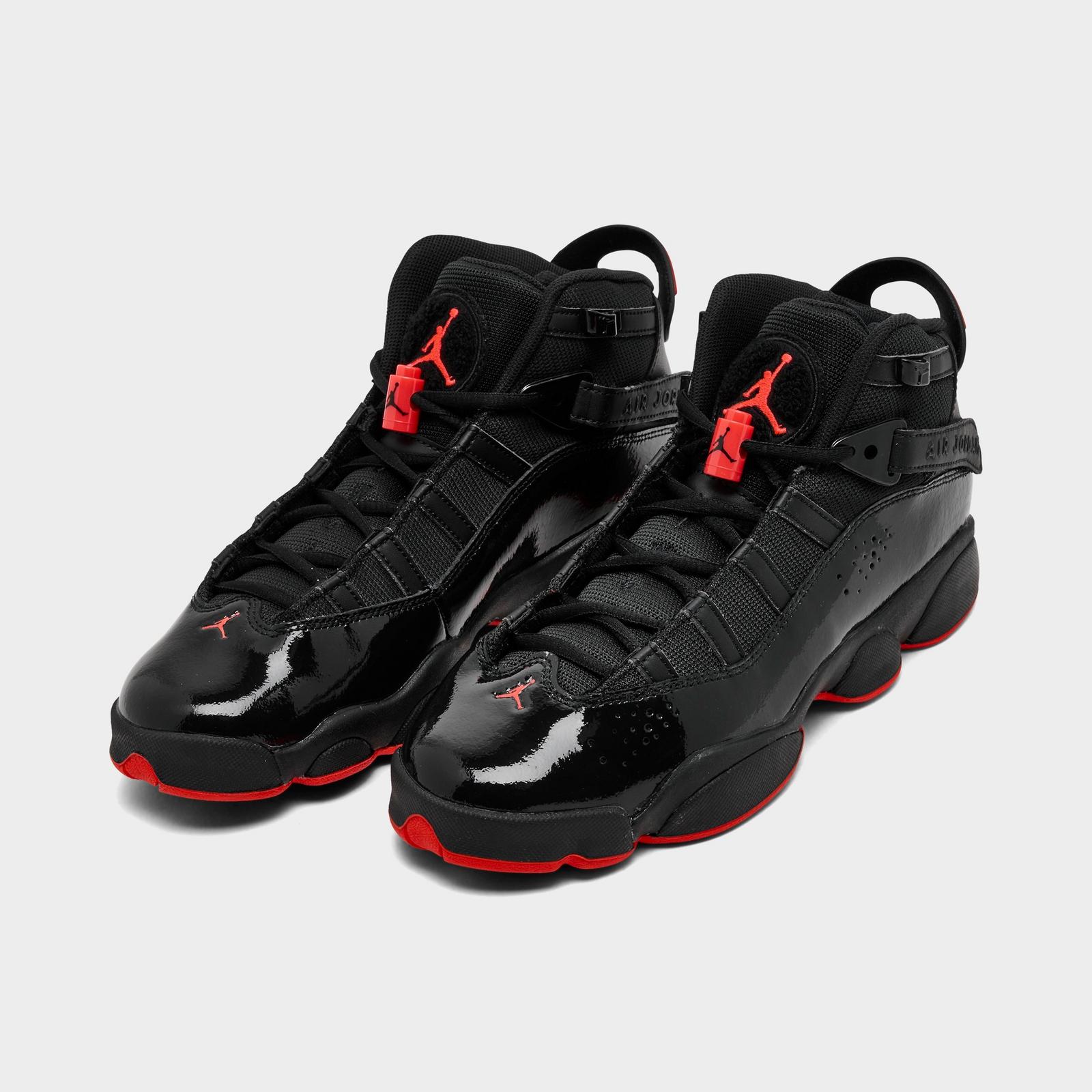 Big Kids' Jordan 6 Rings Basketball Shoes - Black/Black/Infrared 23 - view 2