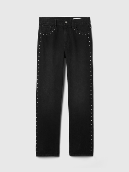 High Rise '90s Slim Straight Jeans - black