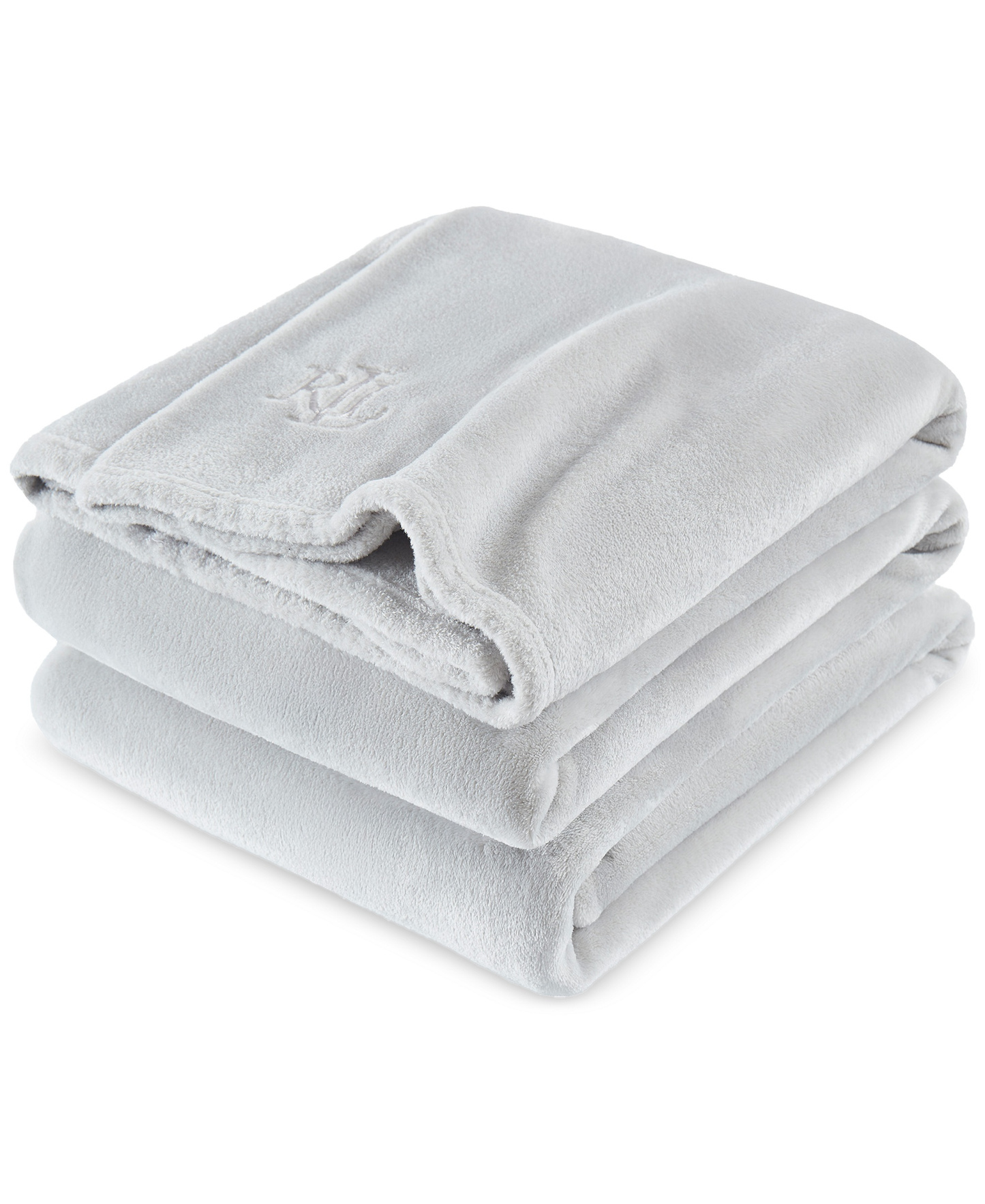 Lauren Ralph Lauren Micromink Plush Blanket, Twin - Grey