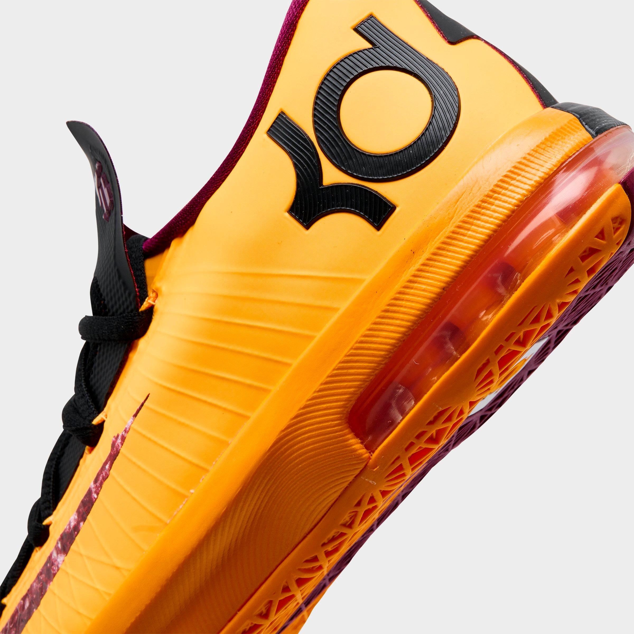 Big Kids' Nithtke KD 6 Basketball Shoes - Laser Orange/Raspberry Red/Black - Detail shot