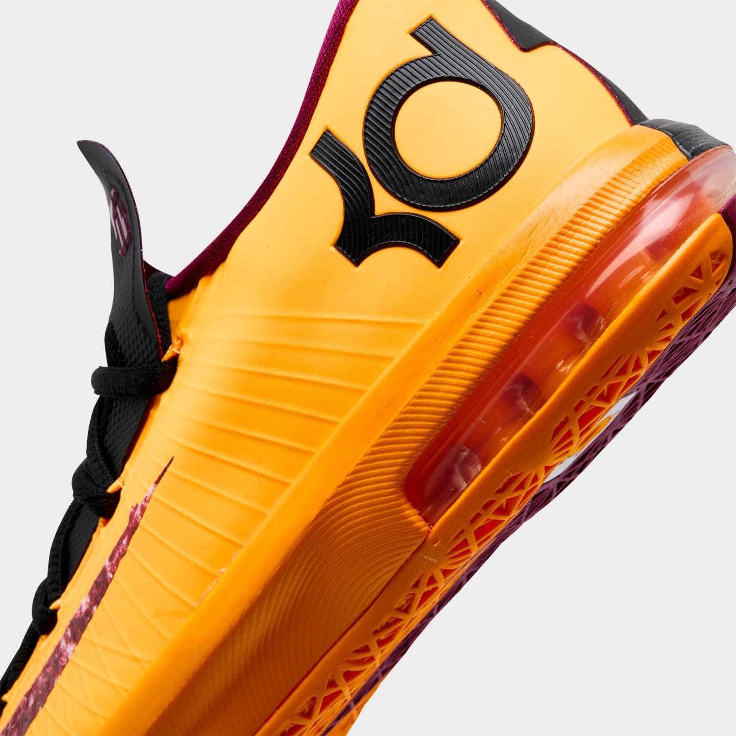 Big Kids' Nithtke KD 6 Basketball Shoes - Laser Orange/Raspberry Red/Black - Detail shot
