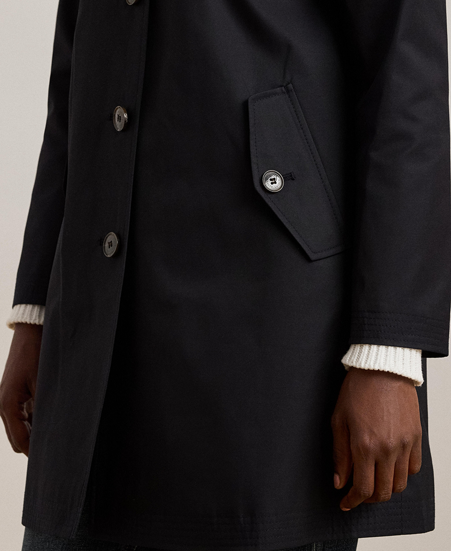 Lauren Ralph Lauren Women's Hooded Water-Resistant A-Line Raincoat, Created for Macy's - Dark Navy