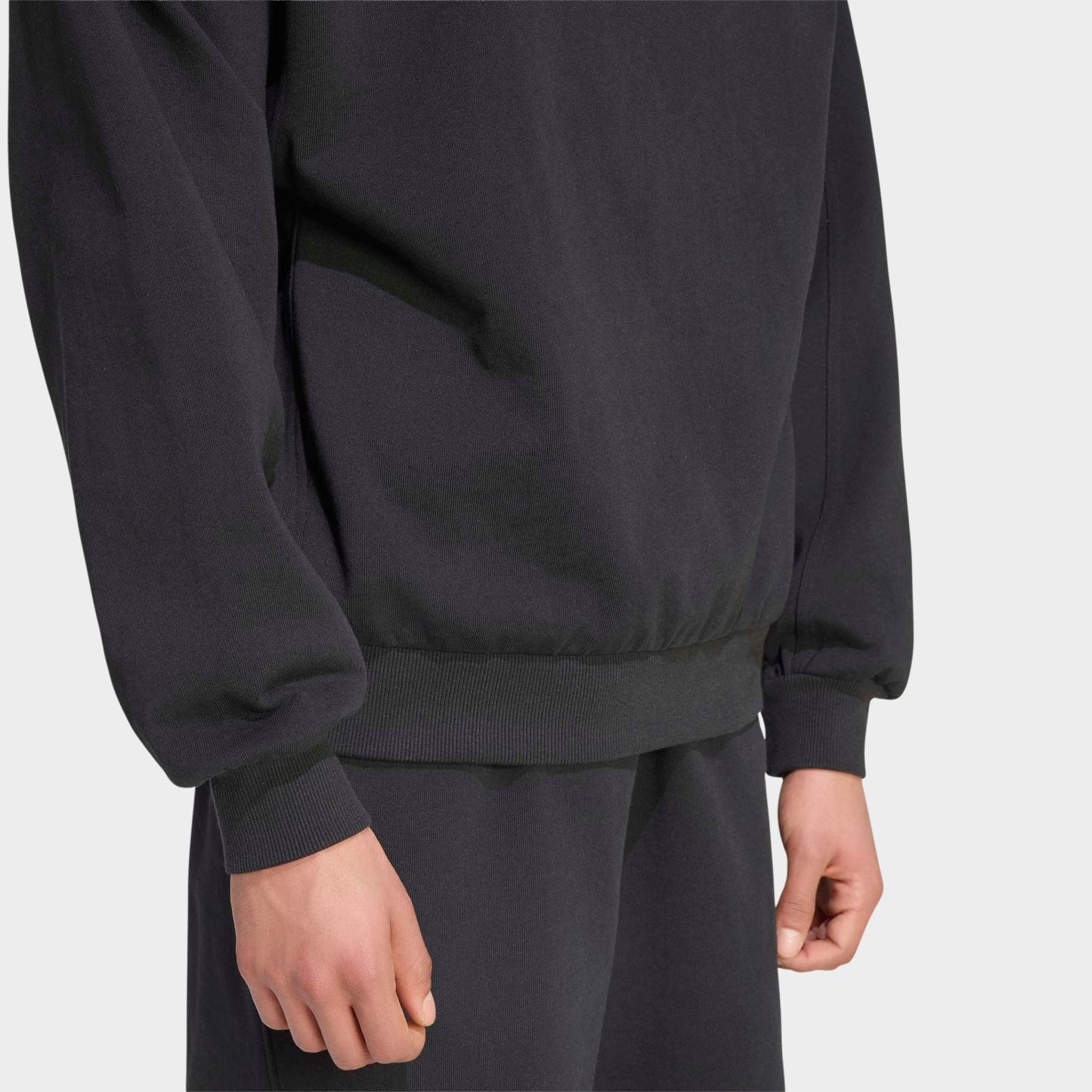 Men's adidas KIT Small Logo French Terry Sweatshirt - Black