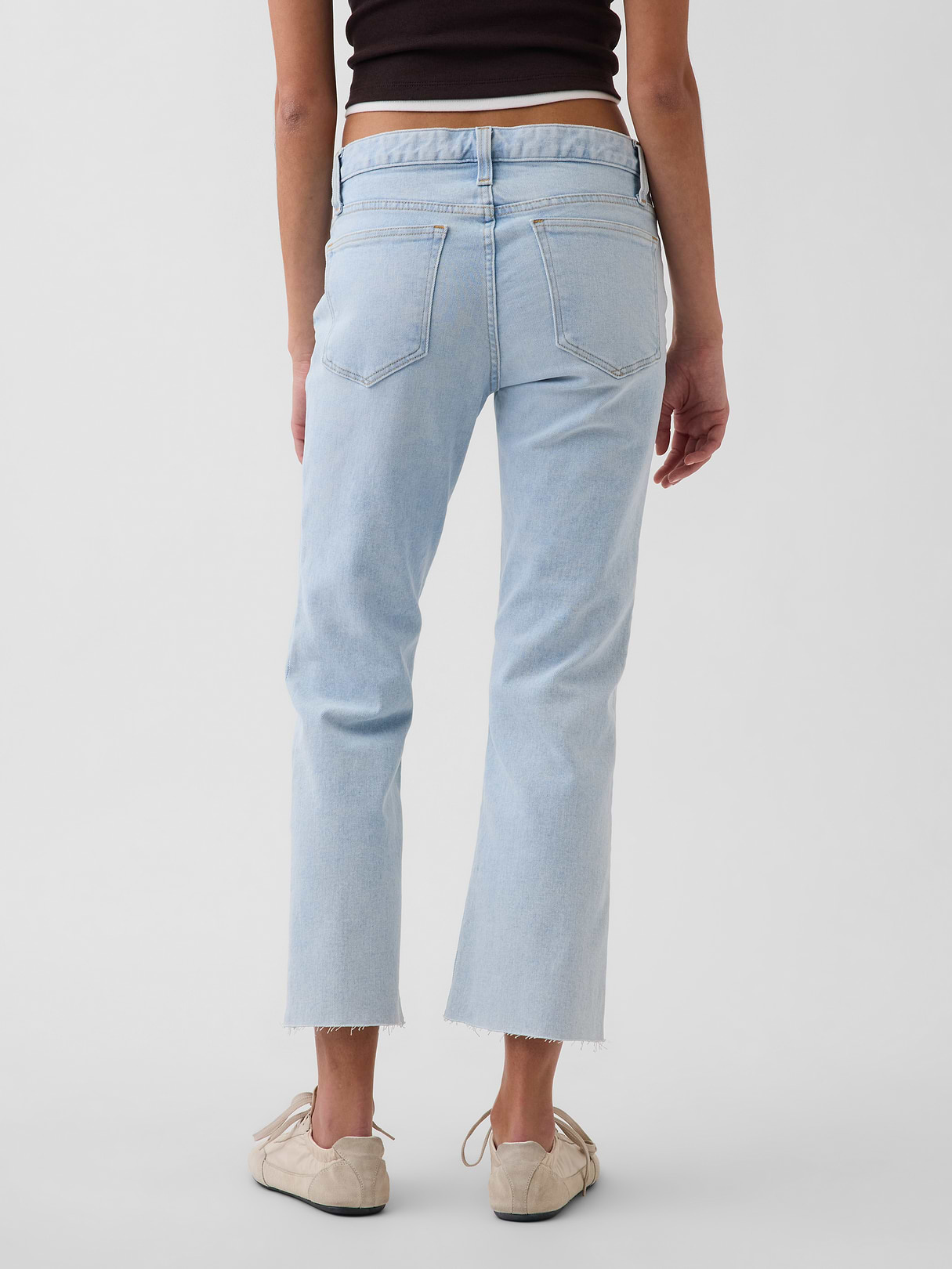 Low Rise Long & Lean Crop Jeans - Light indigo