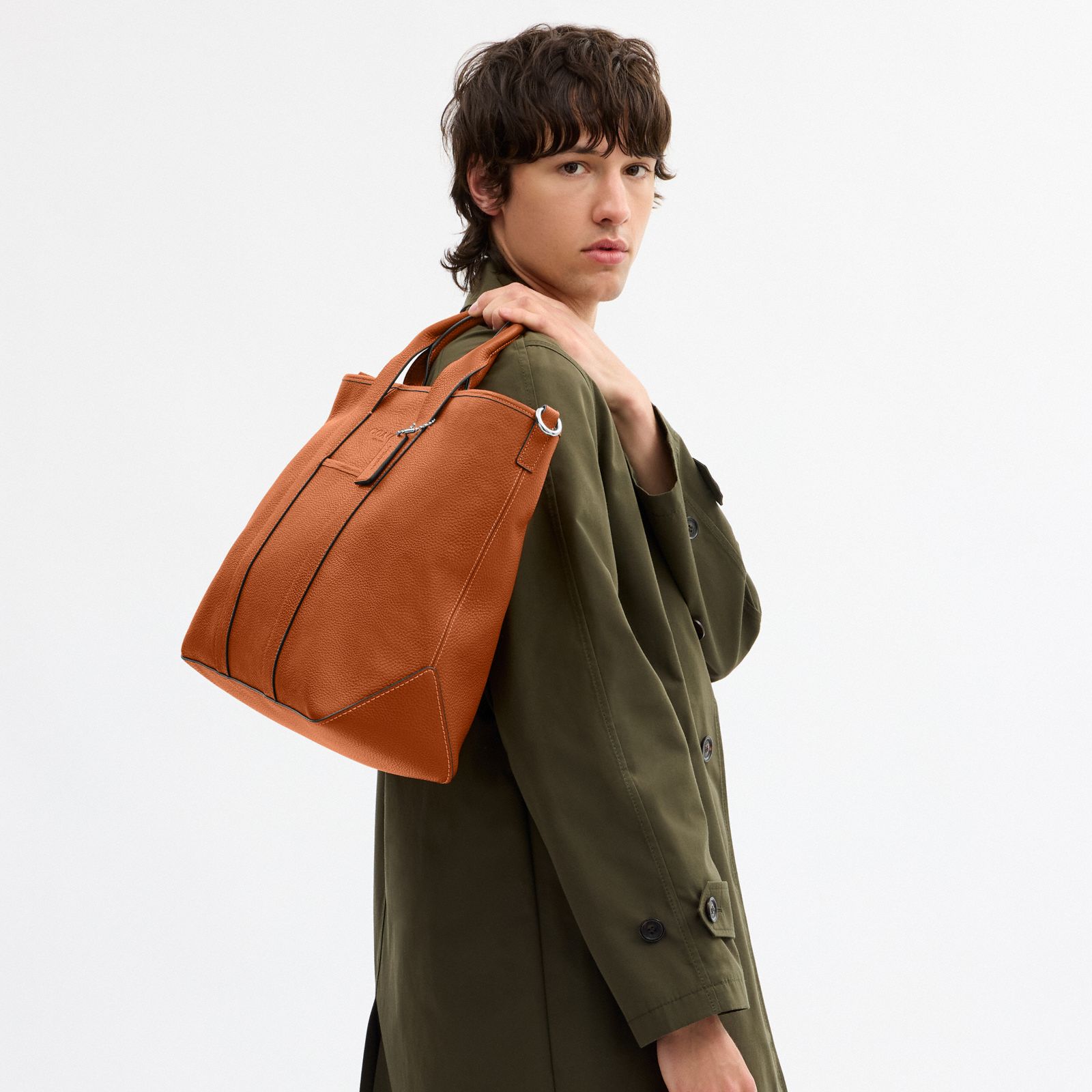 Grayson Tote Bag - Silver/Amber Brown - view 3