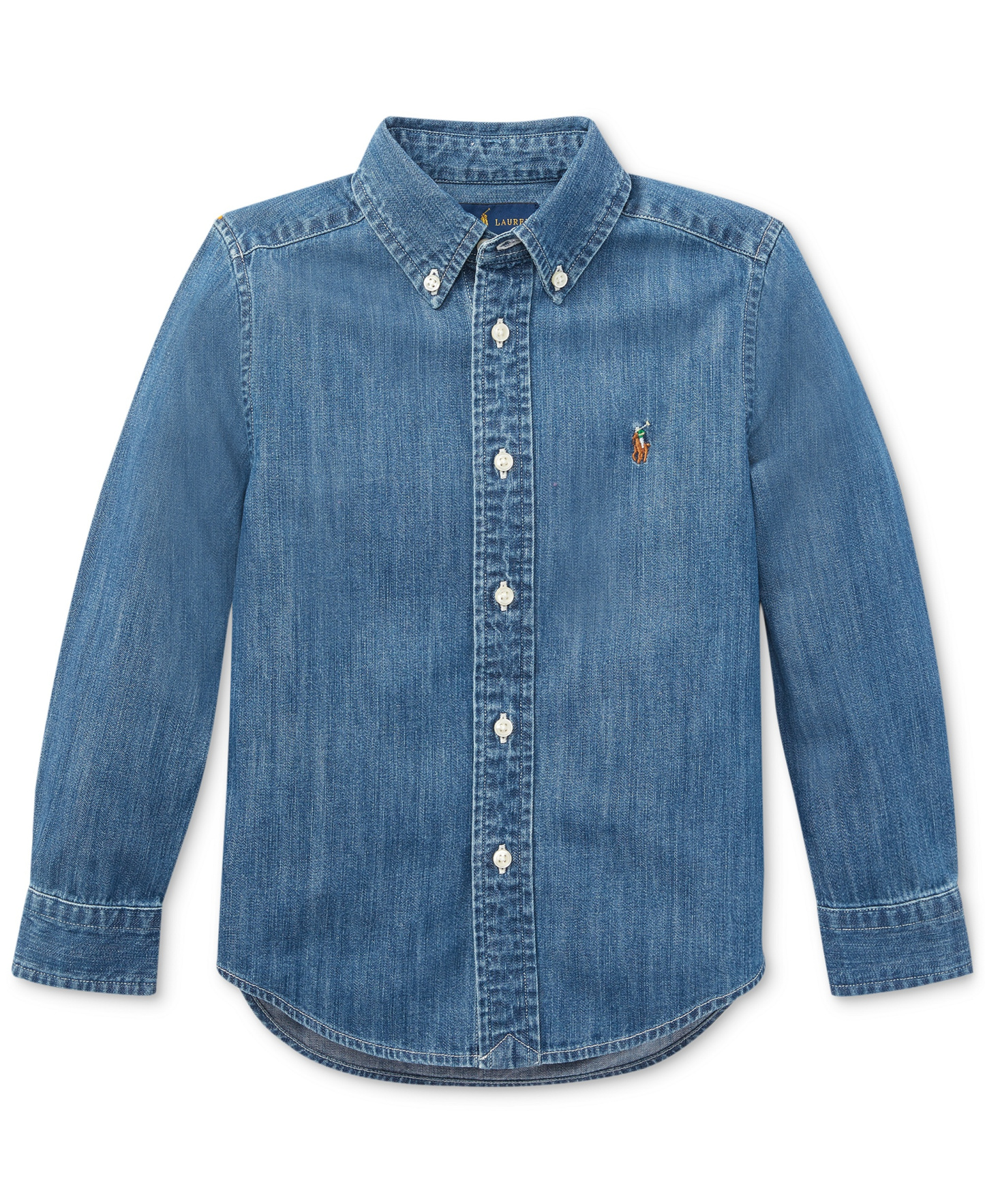 Polo Ralph Lauren Toddler and Little Boys Cotton Chambray Shirt - Dark Blue