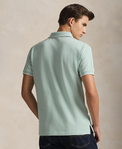 Polo Ralph Lauren Men's Classic-Fit Stretch Oxford Mesh Polo Shirt - Faded Mint/White