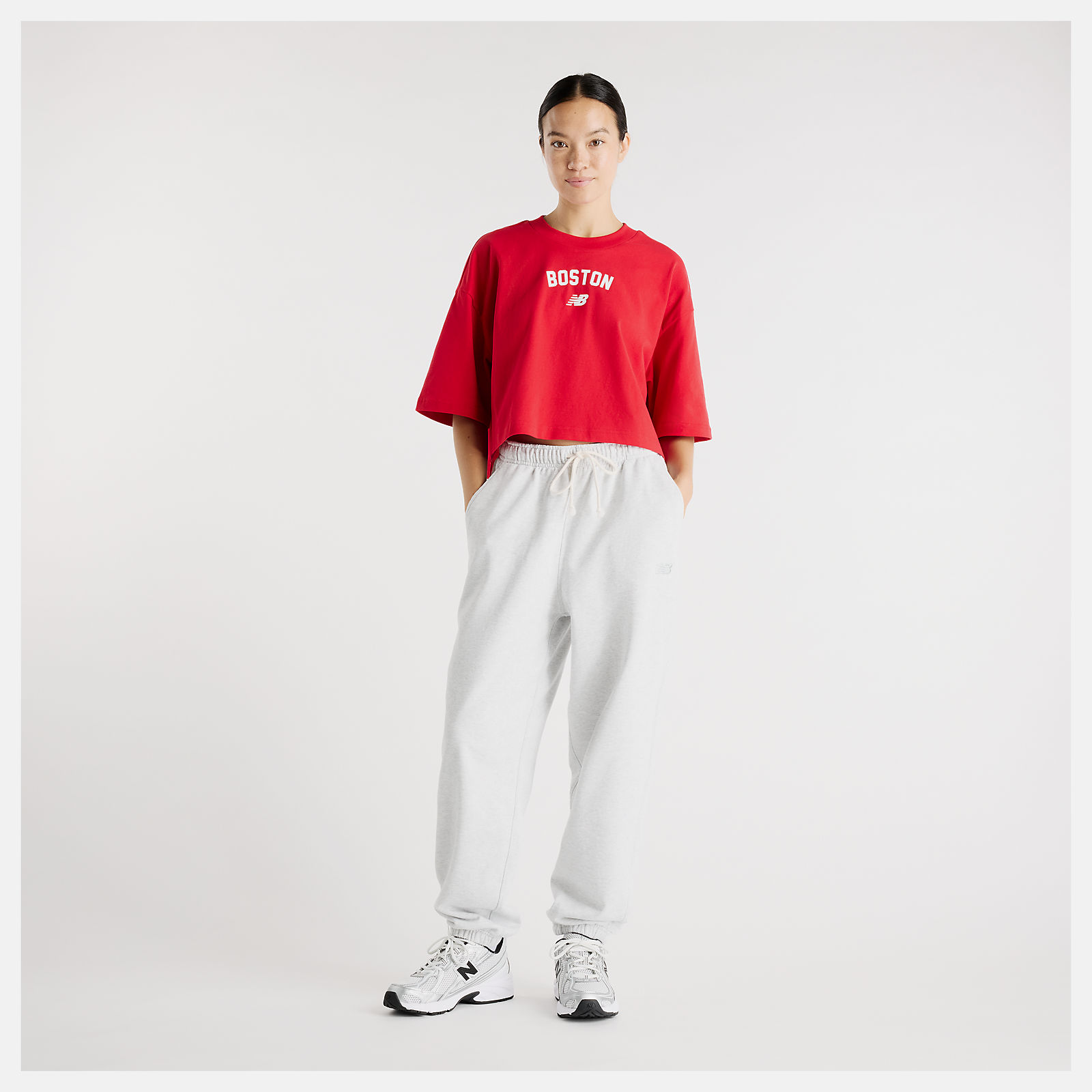 New Balance Boston City Waist Length T-Shirt, WT61W25ATRE