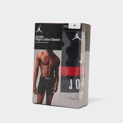 Men's Jordan Flight Cotton Boxer Briefs (3-Pack) - Black/Grey/Red - view 5