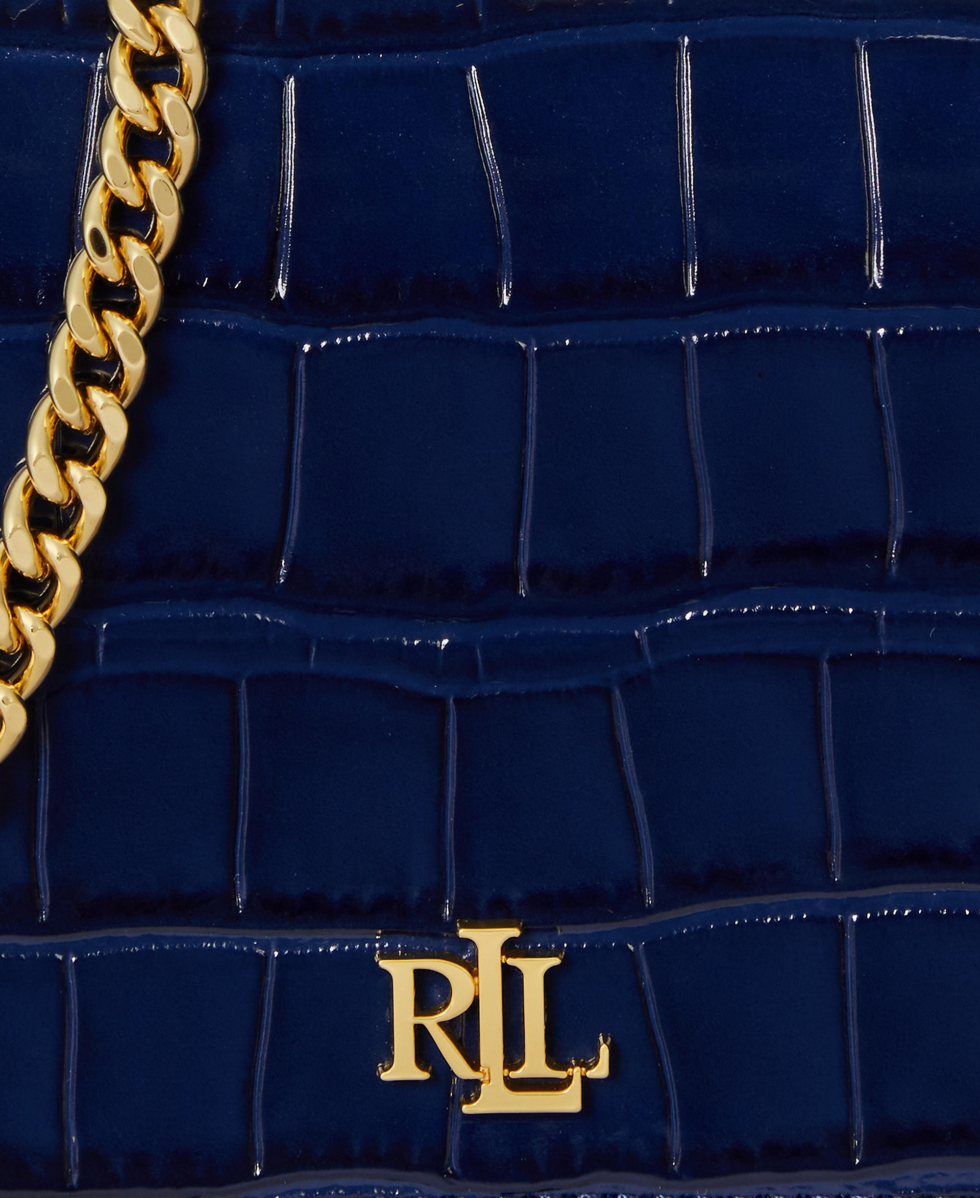 Lauren Ralph Lauren Adair II Small Croc-Embossed Crossbody Bag - Refined Navy