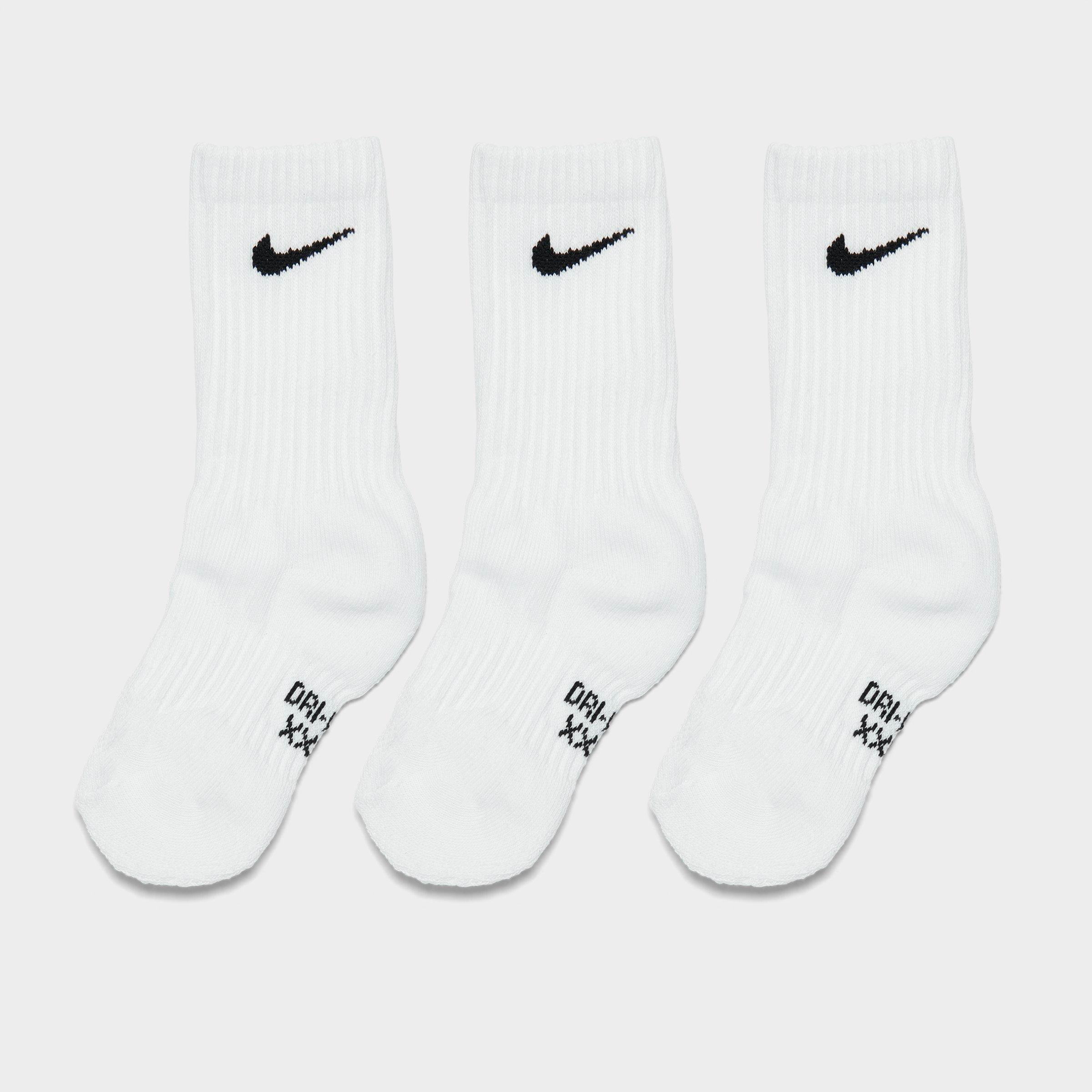 Kids' Toddler Nithtke Dri-FIT Crew Socks (6-Pack) - White