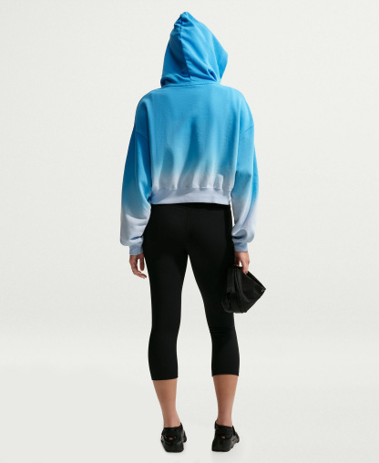 Nike Women's Sportswear Phoenix Fleece Oversized Henley Hoodie - Hydrogen Blue/lt Photo Blue