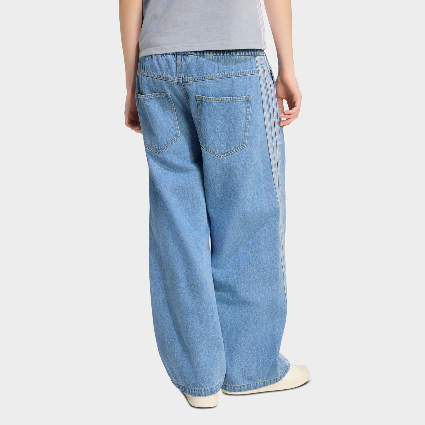 Women's adidas Originals Stadium Washed Loose Denim Pants - Crystal Sky