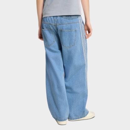 Women's adidas Originals Stadium Washed Loose Denim Pants - Crystal Sky