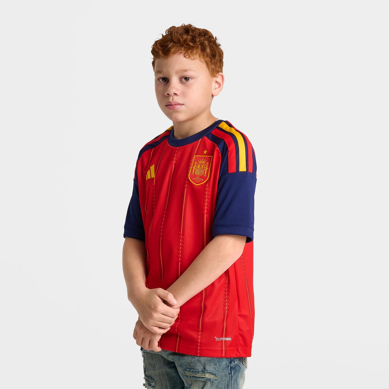 Big Kids' adidas Spain Home Replica Soccer Jersey - Vivid Red - view 3