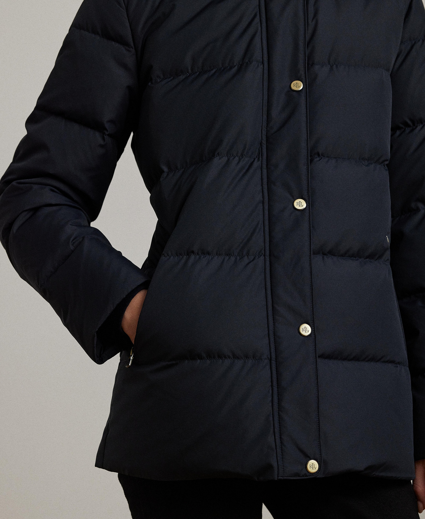 Lauren Ralph Lauren Women's Faux-Fur Hooded Puffer Coat - Dark Navy