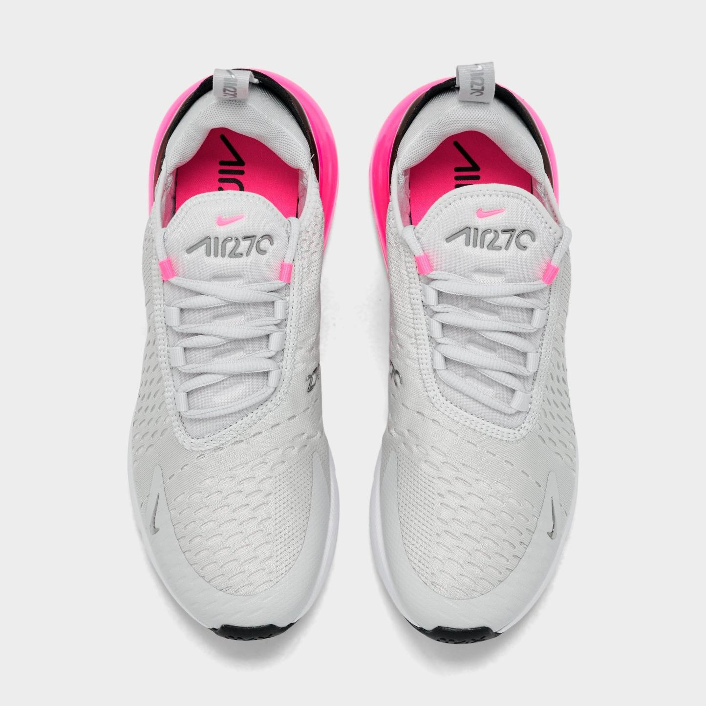 Women's Nithtke Air Max 270 Casual Shoes - Part 1 - Photon Dust/Metallic Silver/Hyper Pink - Top view