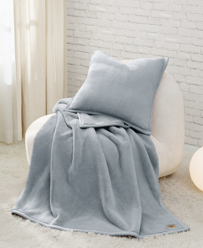 UGG® Coco 2-Pack Decorative Pillow, 20" x 20" - Gray