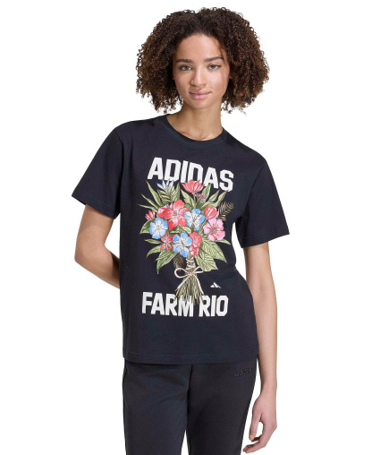 adidas Women's X Farm Rio Graphic Training T-Shirt - Black/Cream White