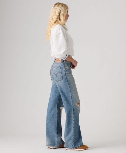 Levi's Women's Middy Loose Mid Rise Bootcut Jeans - Yellow Fla