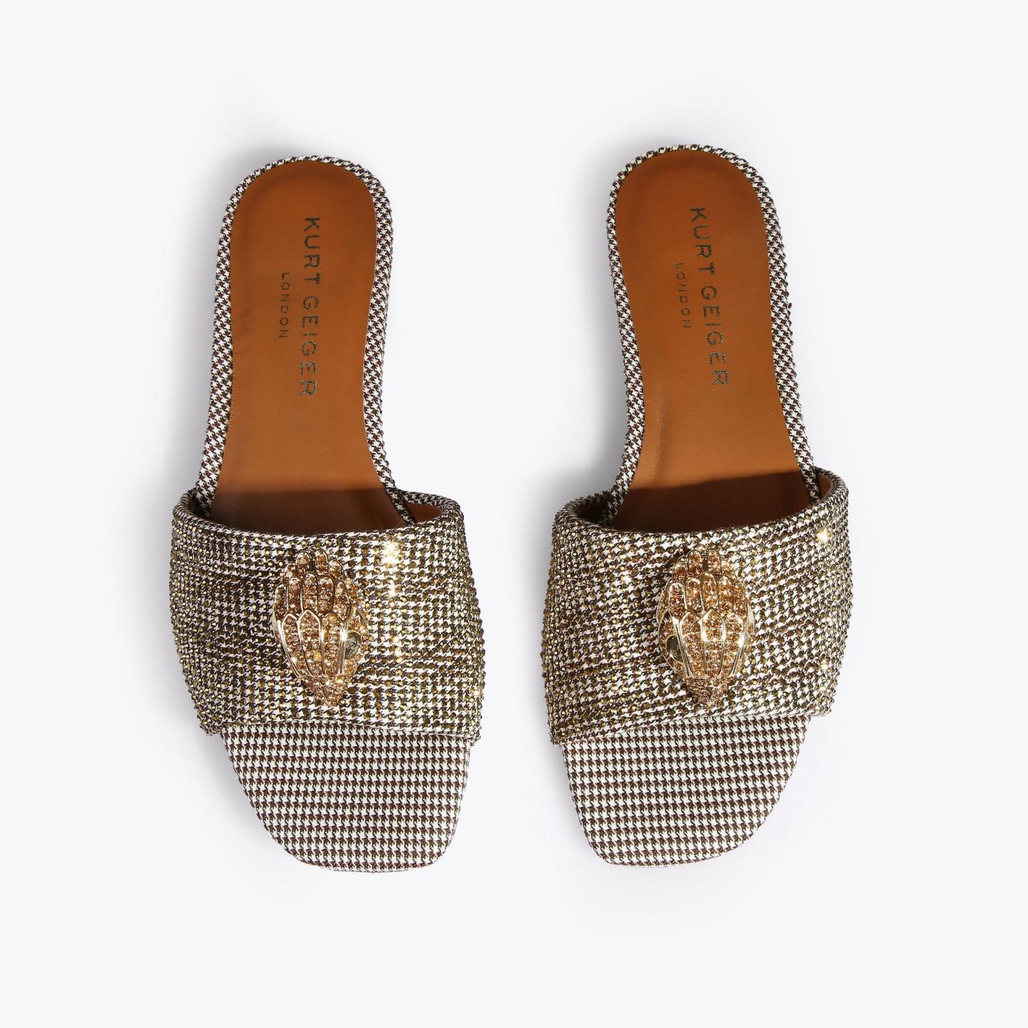Kurt Geiger London Kensington Flat Sandal - Beige - view 3