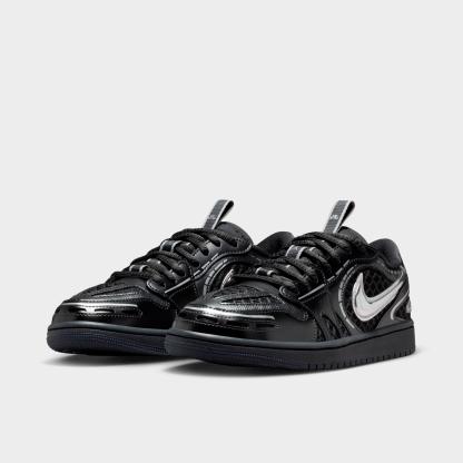 Women's Air Jordan 1 Low Method of Make Casual Shoes - Black/White/Anthracite/Metallic Silver - view 2