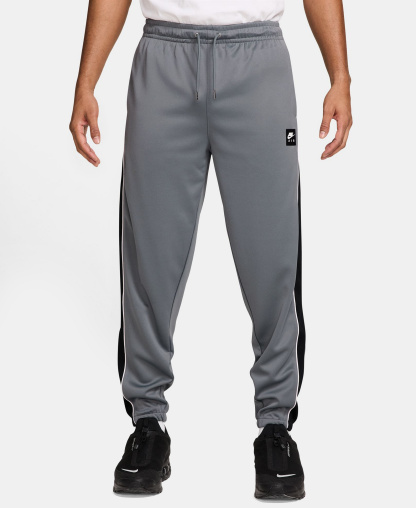 Nike Men's Air Slim-Fit Knit Track Pants - Smoke Gray/Black