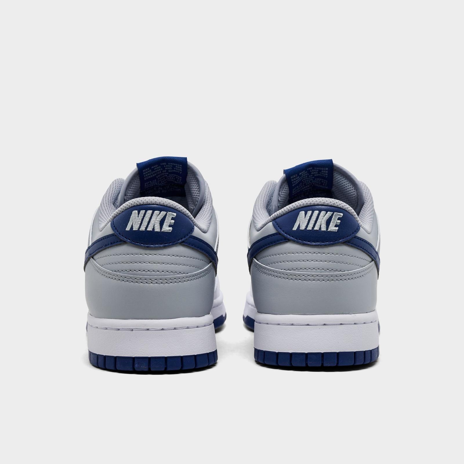 Men's Nike Dunk Low Retro Casual Shoes - Summit White/Summit White/Deep Royal Blue (HF5441-118)