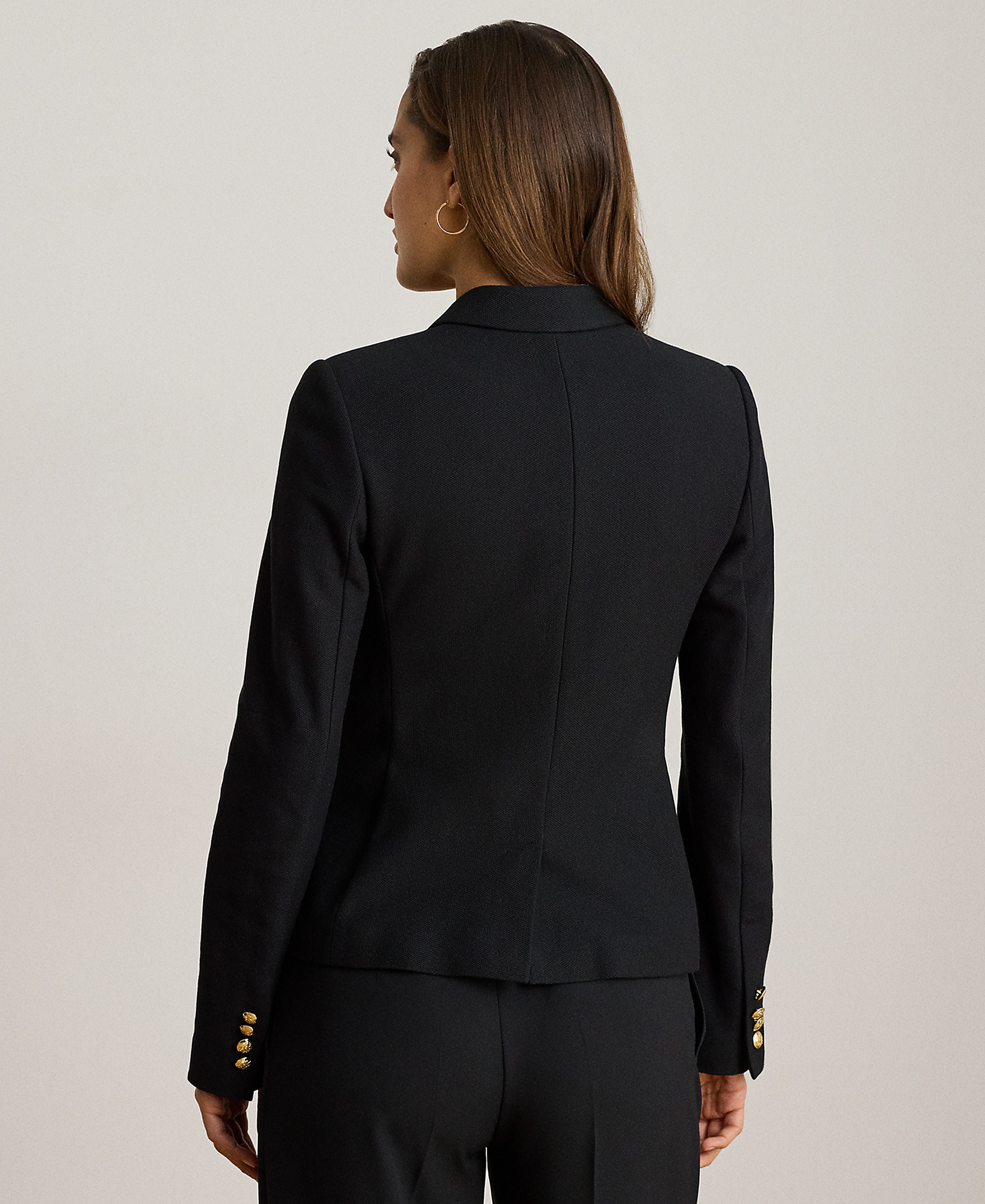 Lauren Ralph Lauren Women's Cotton-Blend Sweater Blazer - Black