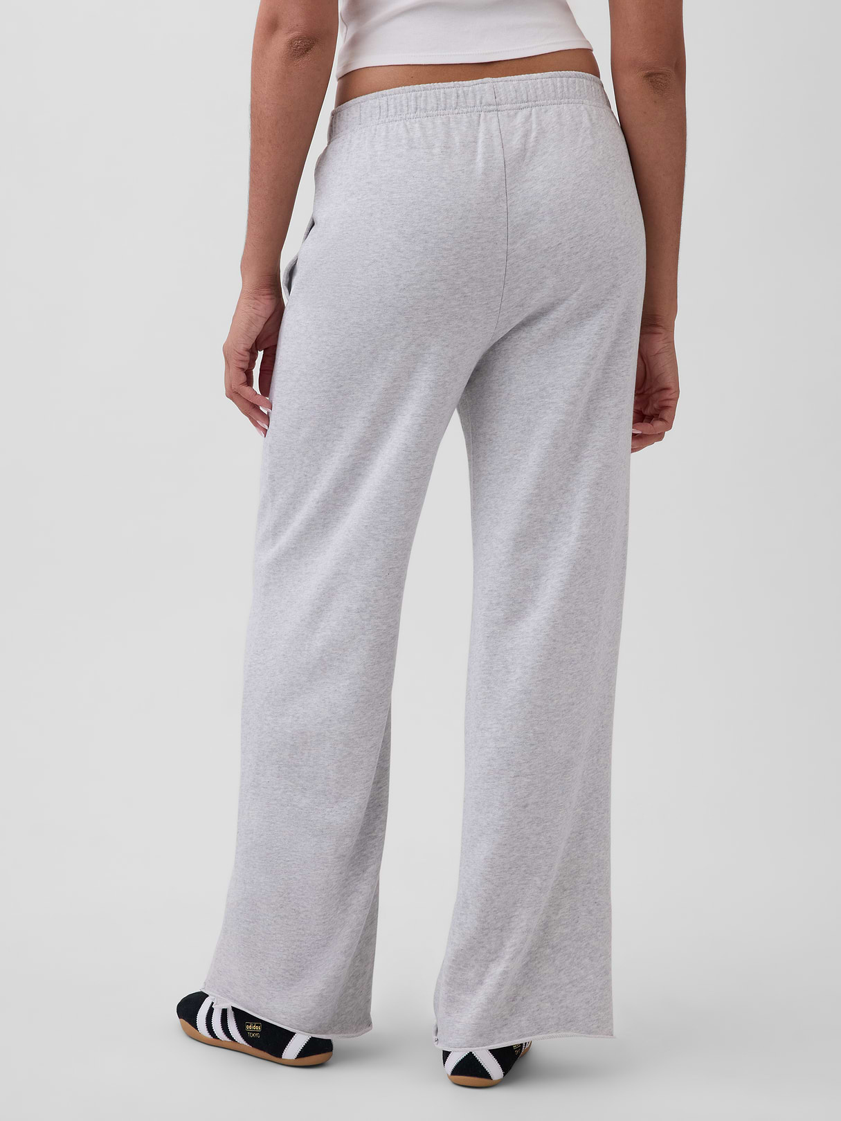 Mid Rise VintageSoft Terry Loose Sweatpants - Heather grey
