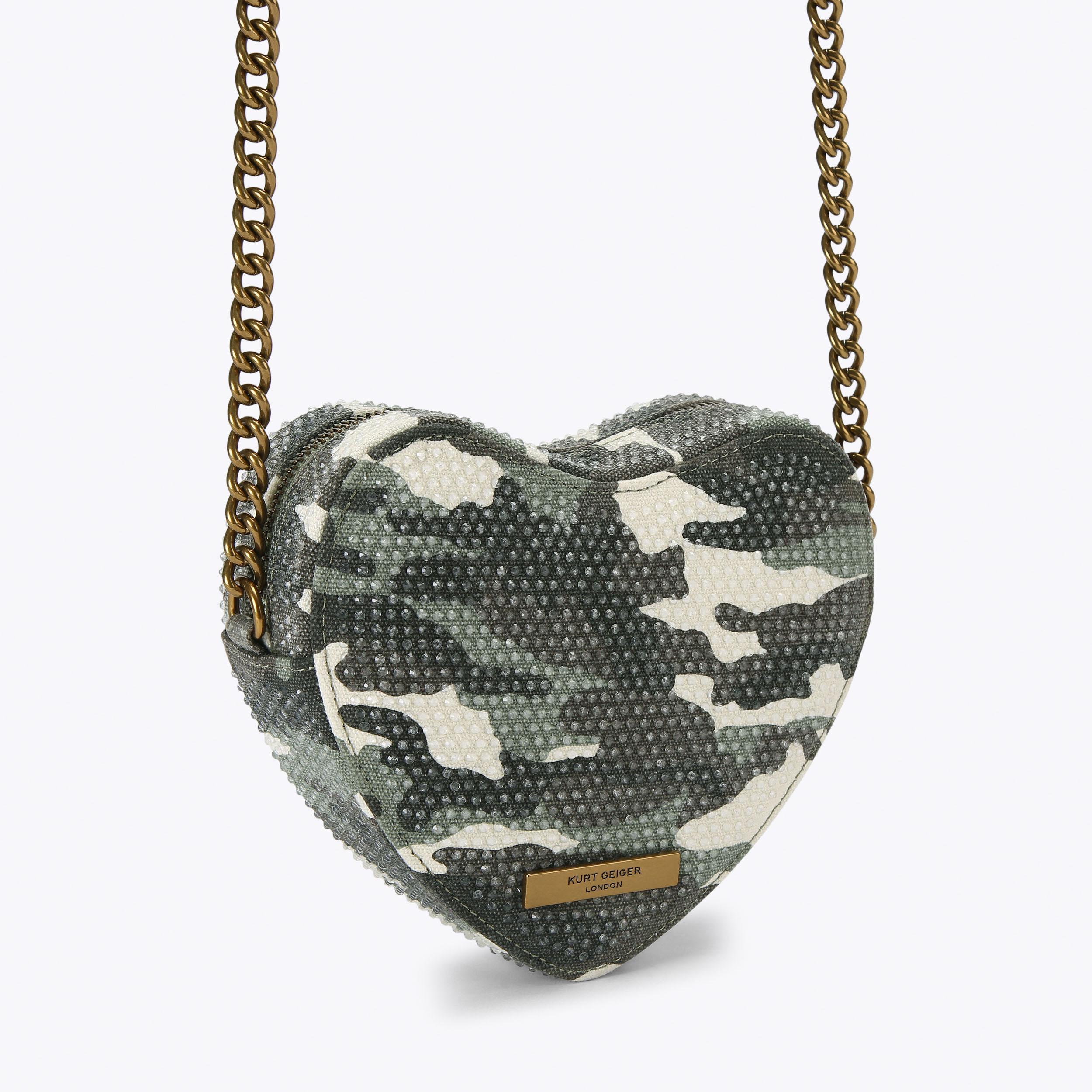 Kurt Geiger London Fabric Kensington Heart Bag - Green - view 4