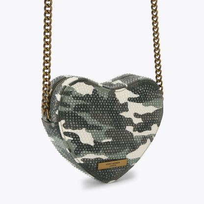 Kurt Geiger London Fabric Kensington Heart Bag - Green - view 4