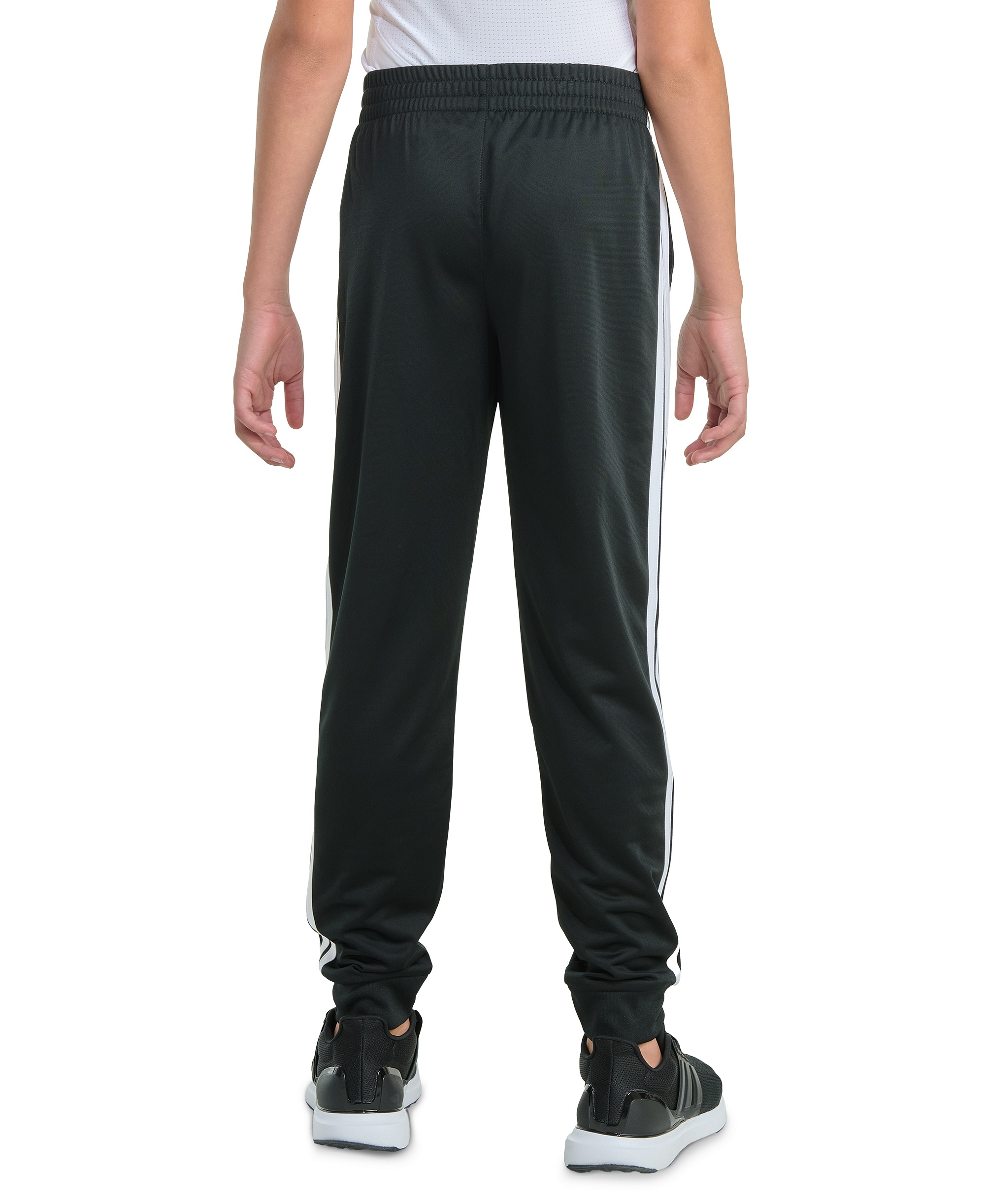adidas Big Boys Elastic-Waistband Essential 3-Stripe Jogger Pants - Black