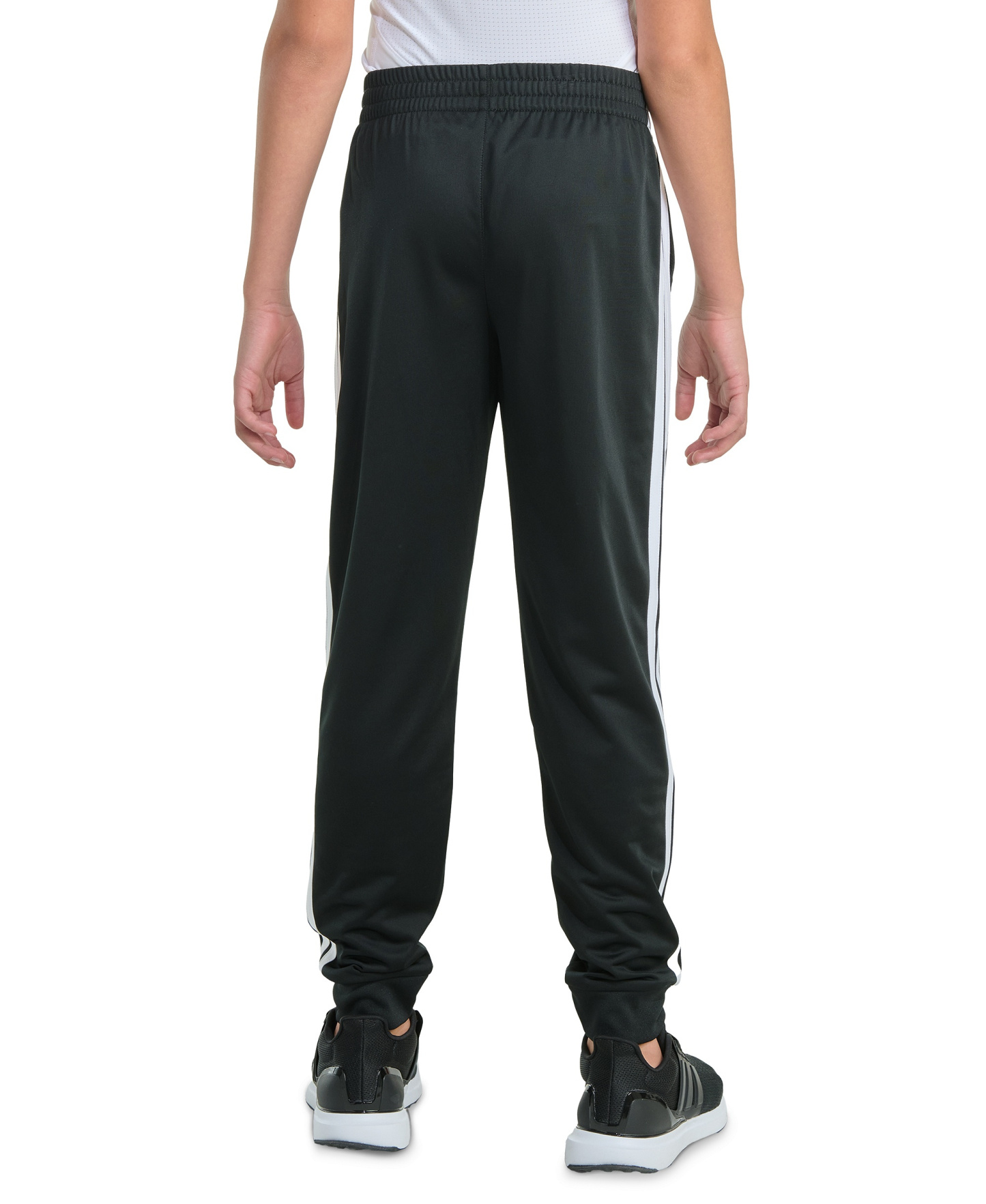 adidas Big Boys Elastic-Waistband Essential 3-Stripe Jogger Pants - Black