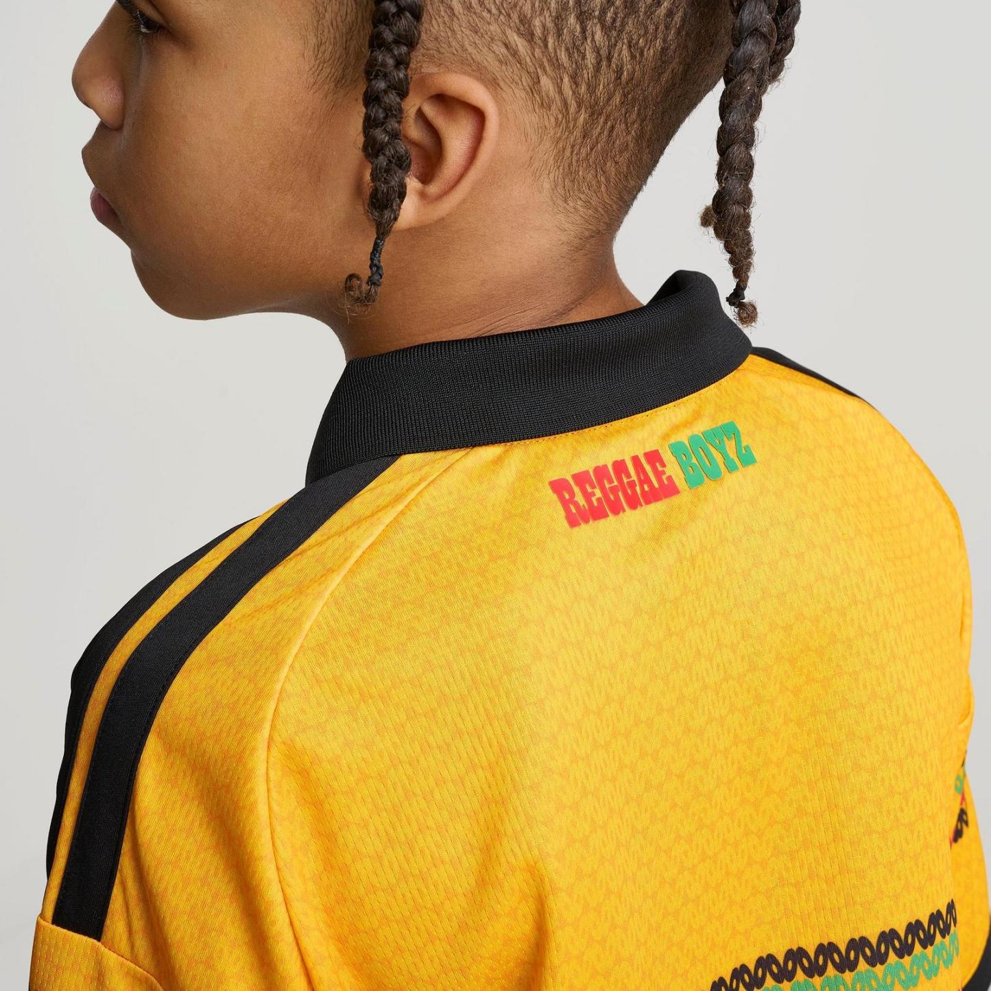 Big Kids' adidas x Bob Marley Jamaica 26 Home Replica Soccer Jersey - Bold Gold - view 5