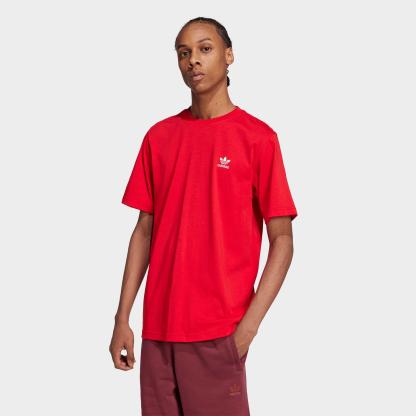 Men's adidas Originals Trefoil Essentials T-Shirt - Better Scarlet