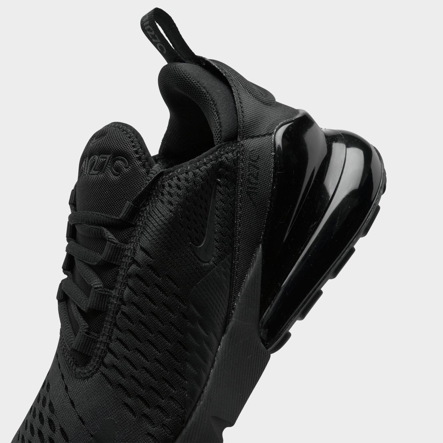 Big Kids' Nithtke Air Max 270 Casual Shoes - Black/Black/Black - Detail shot