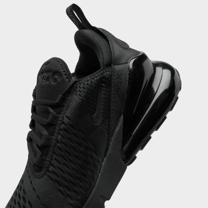 Big Kids' Nithtke Air Max 270 Casual Shoes - Black/Black/Black - Detail shot