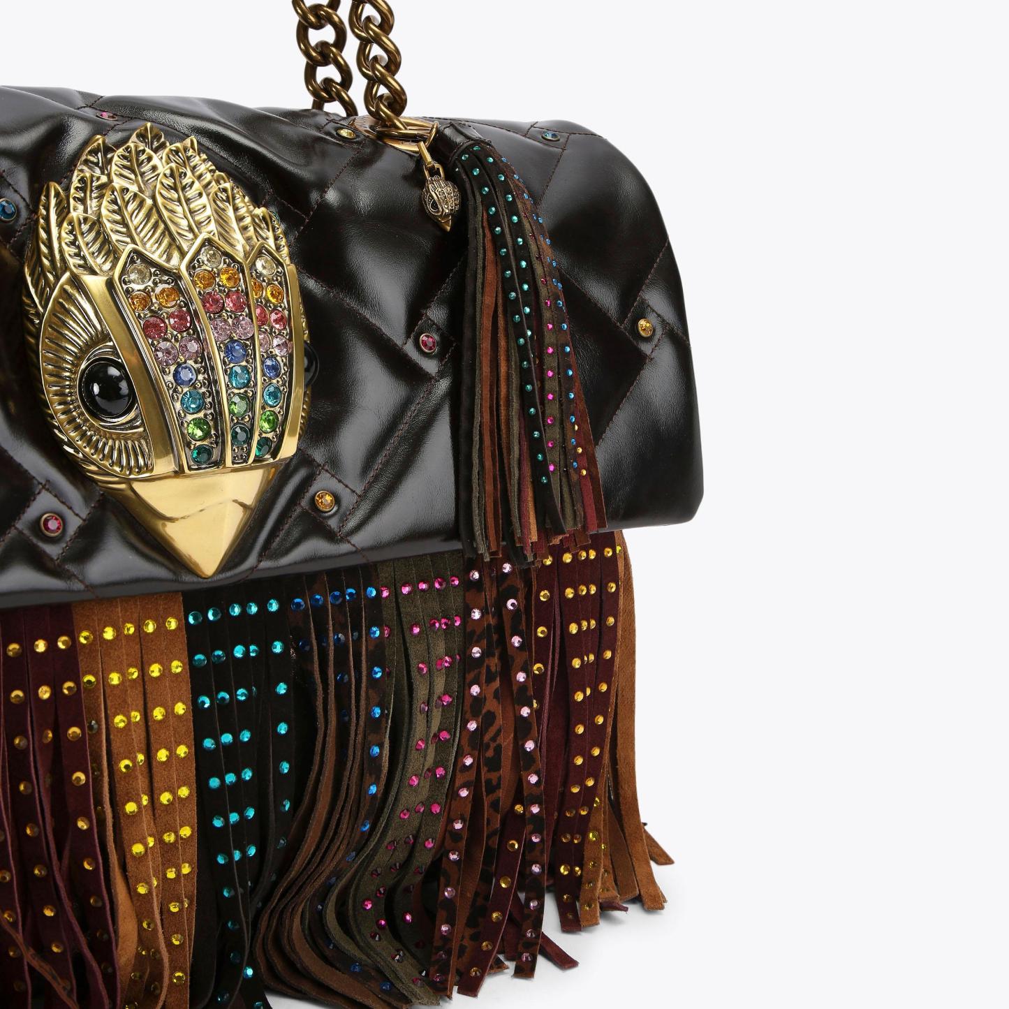 Kurt Geiger London Tassel Crystal Charm - Brown - view 2