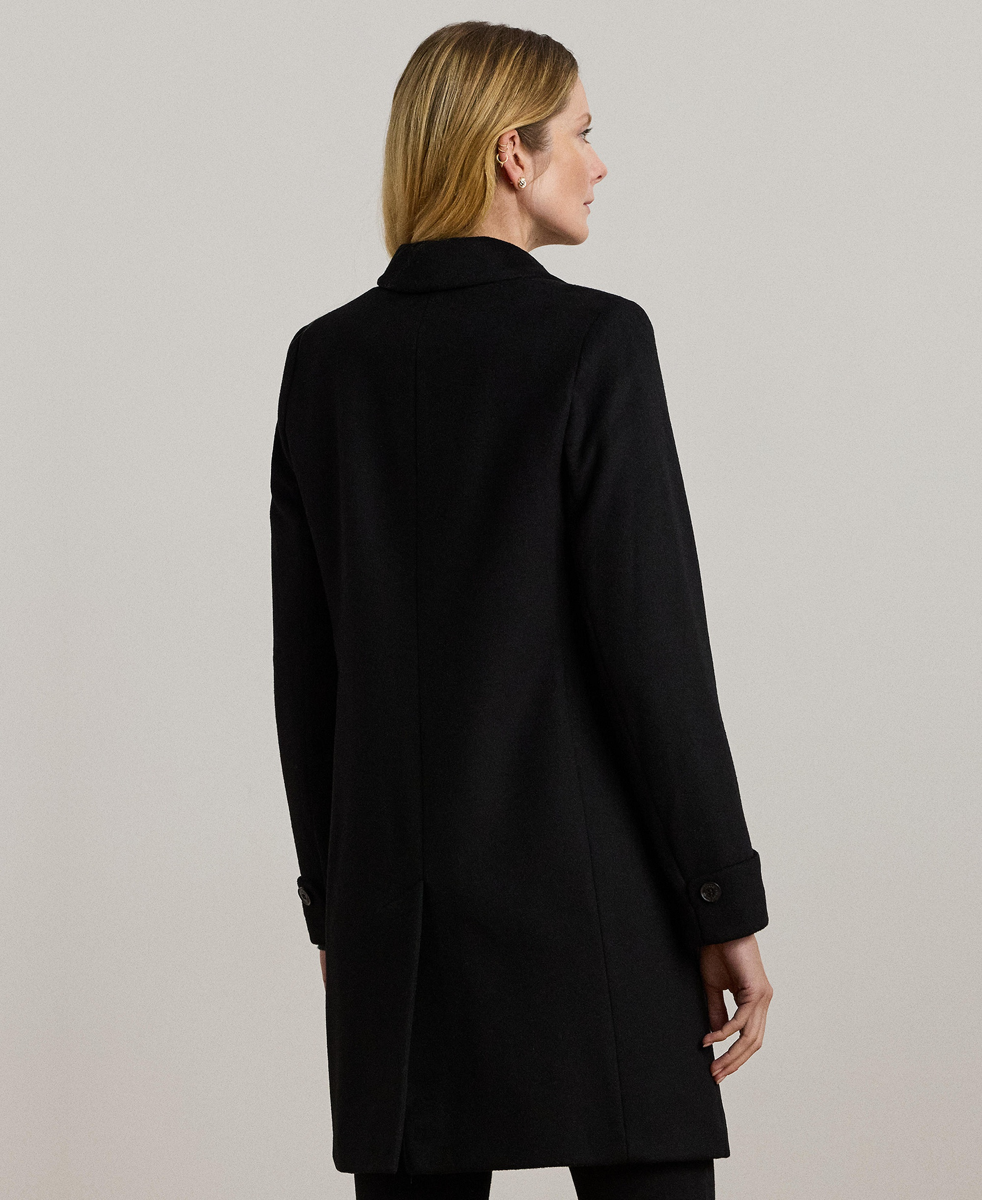 Lauren Ralph Lauren Women's Single-Breasted Walker Coat, Created for Macy's - Black