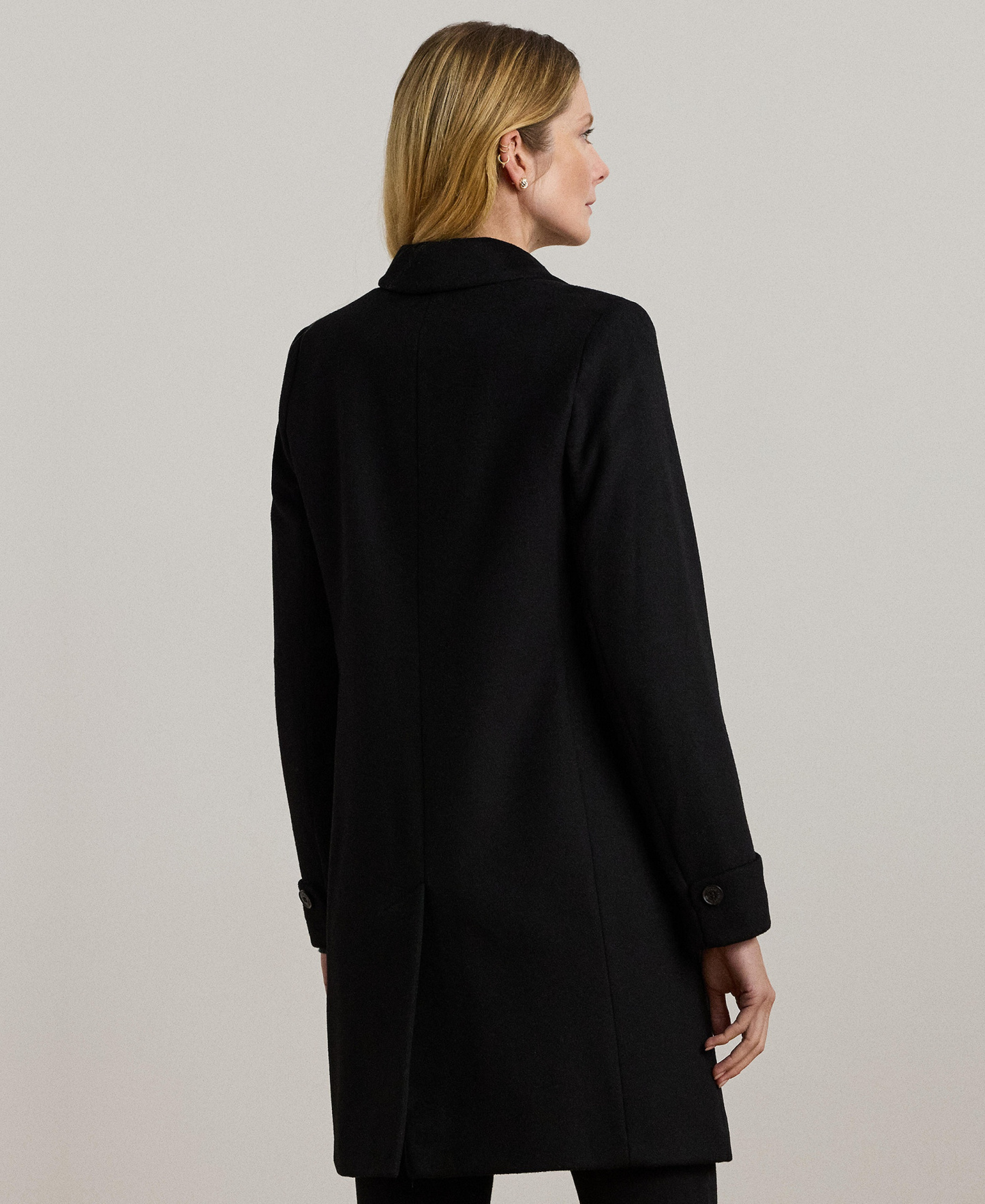 Lauren Ralph Lauren Women's Single-Breasted Walker Coat, Created for Macy's - Black