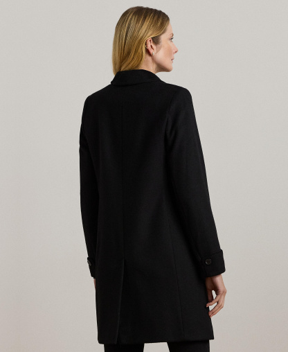 Lauren Ralph Lauren Women's Single-Breasted Walker Coat, Created for Macy's - Black